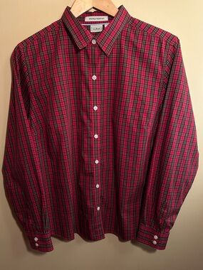 l. l. bean plaid buttonup